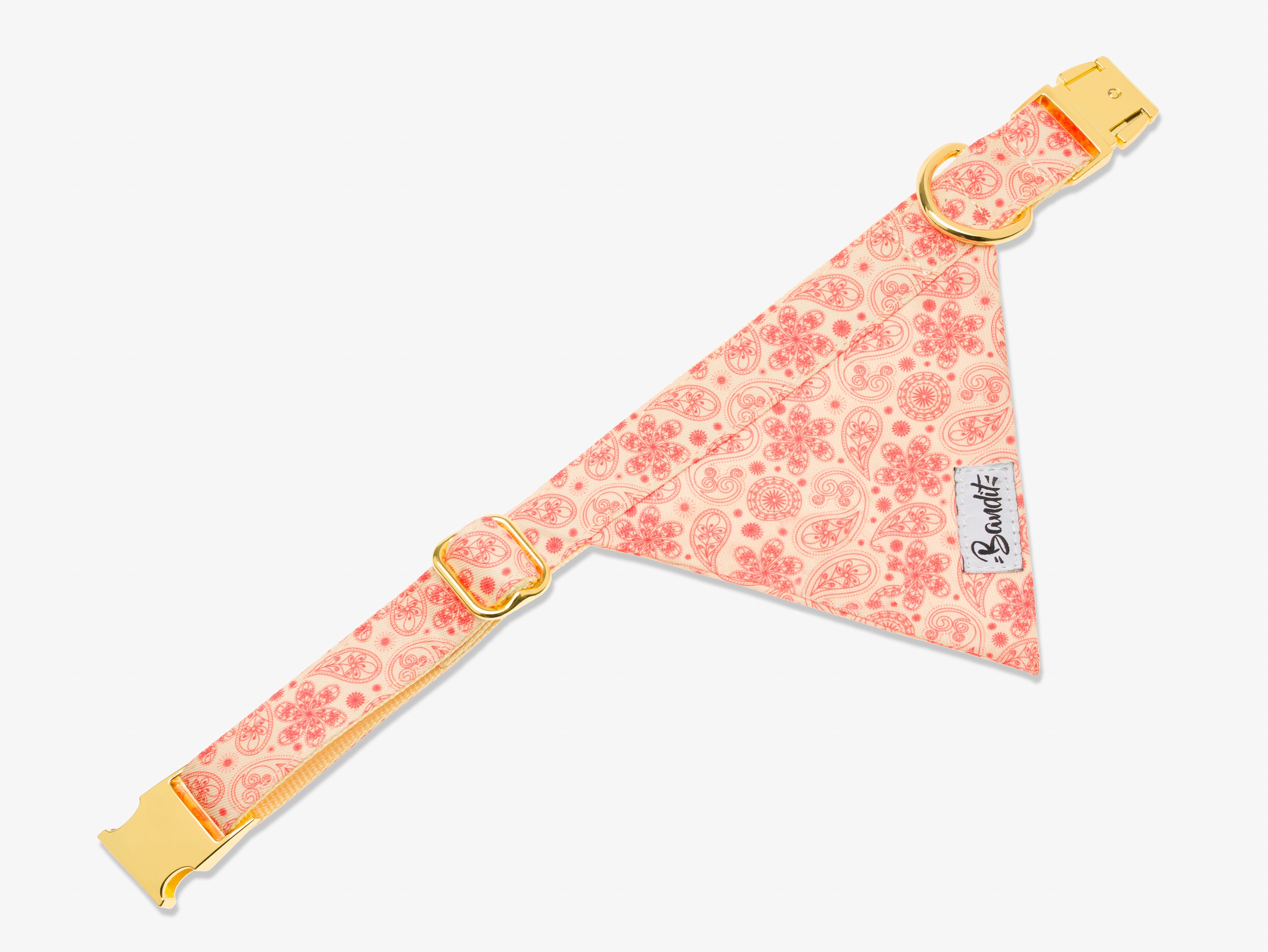 Bandana pour chien paisley jaune