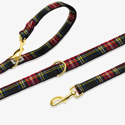 Laisse pour chien tartan