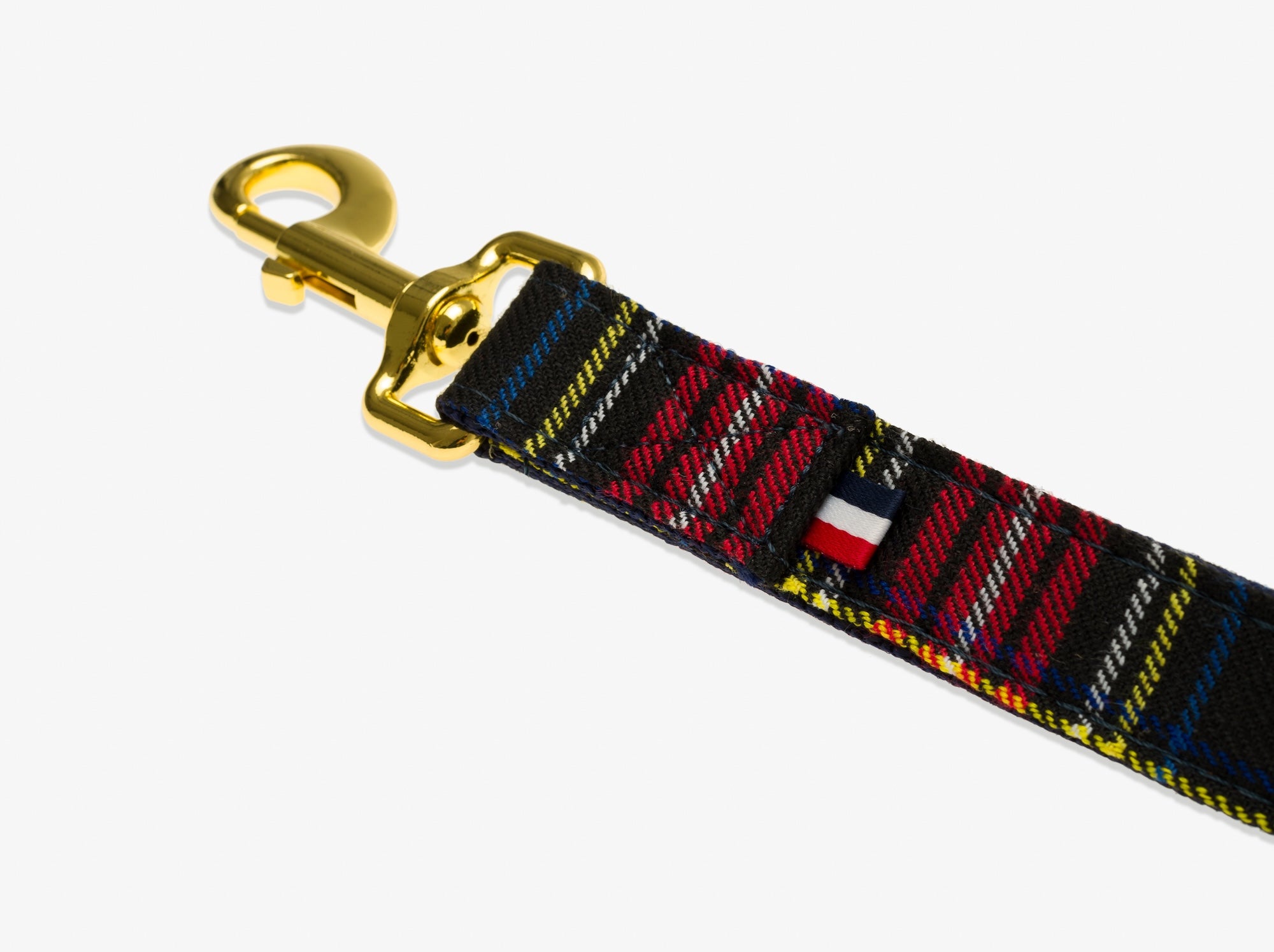 Laisse 4 position chien tartan