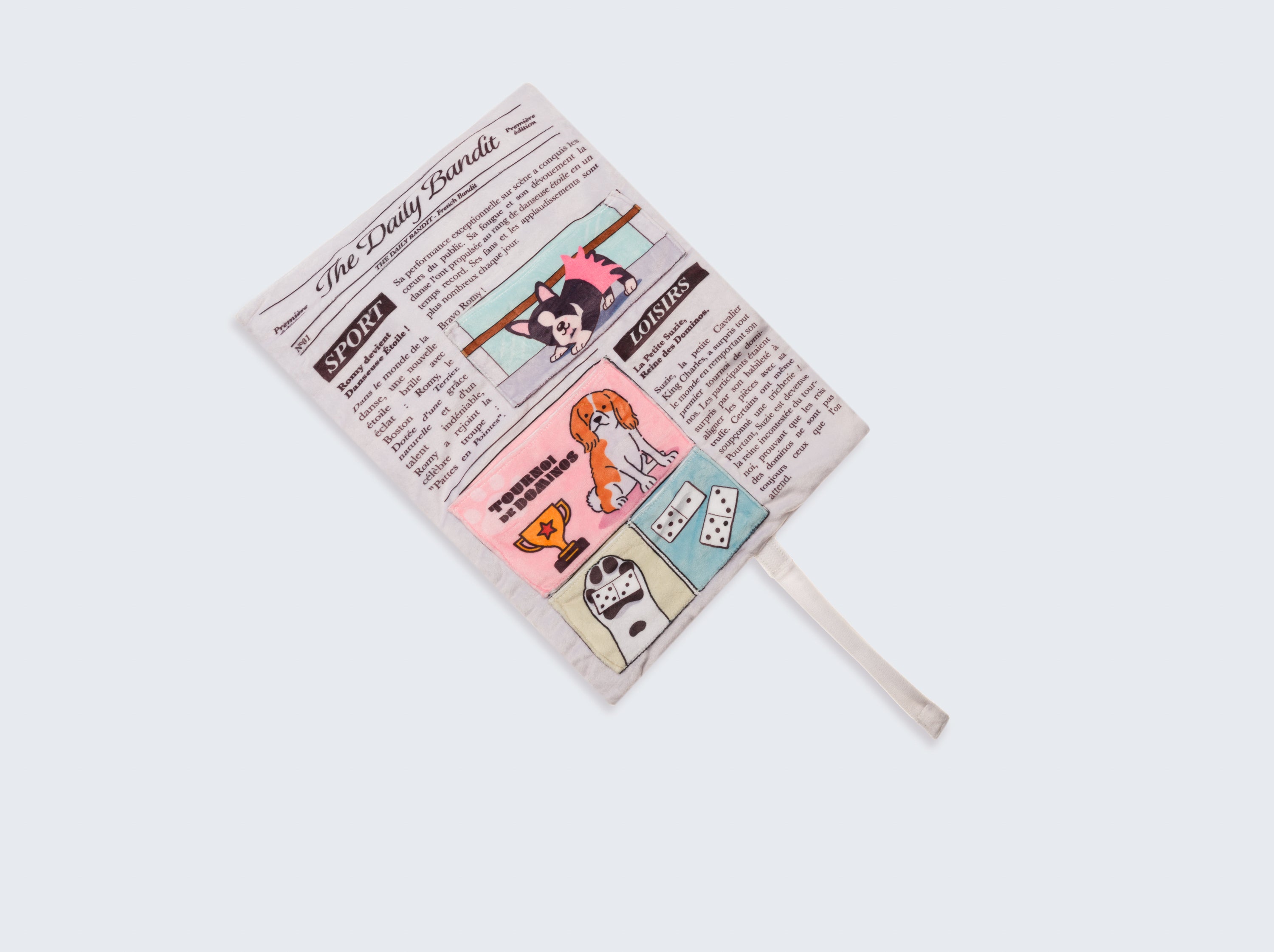 Jouet pour chien en forme journal