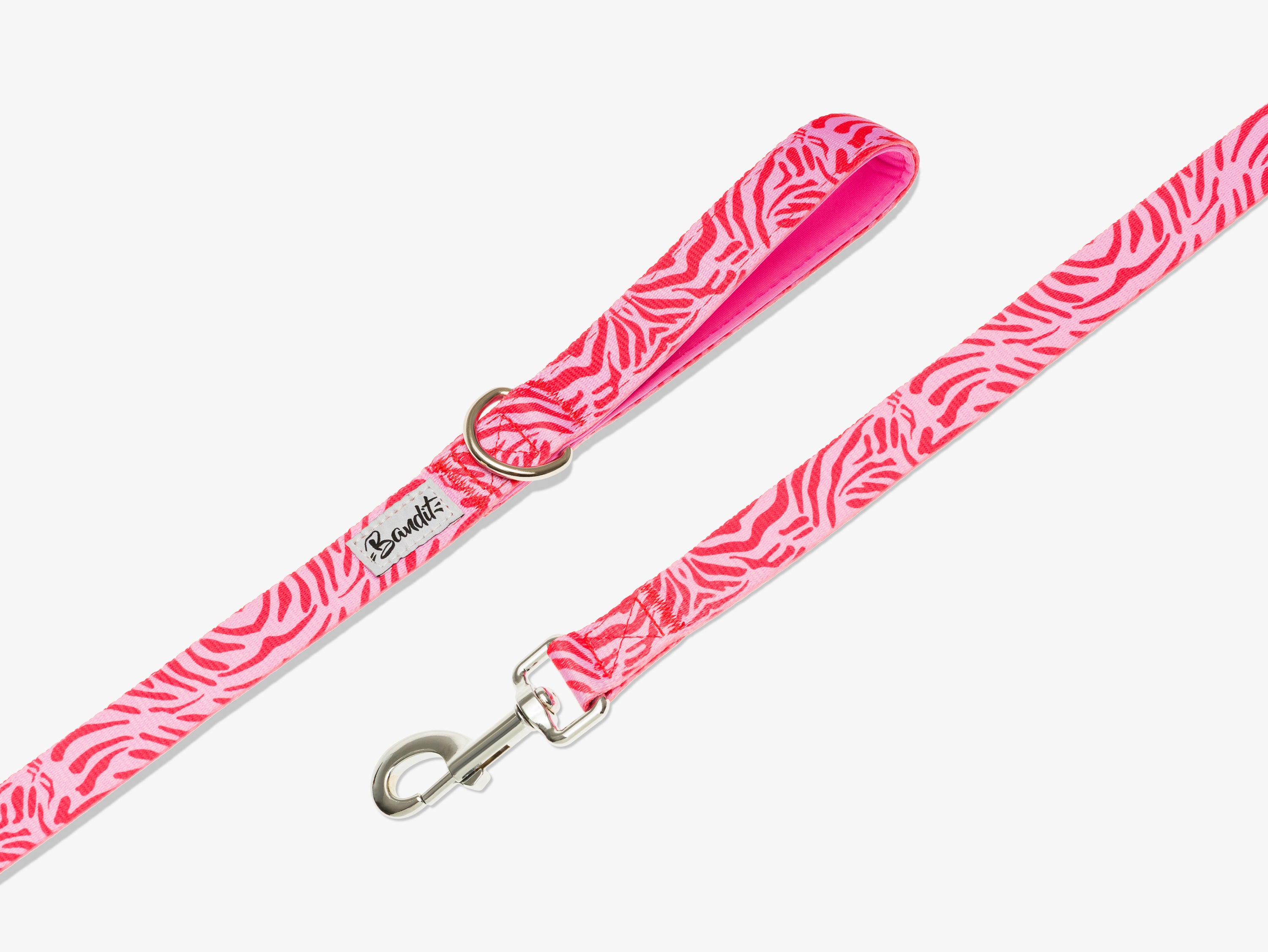 Laisse pour chien zebre rose