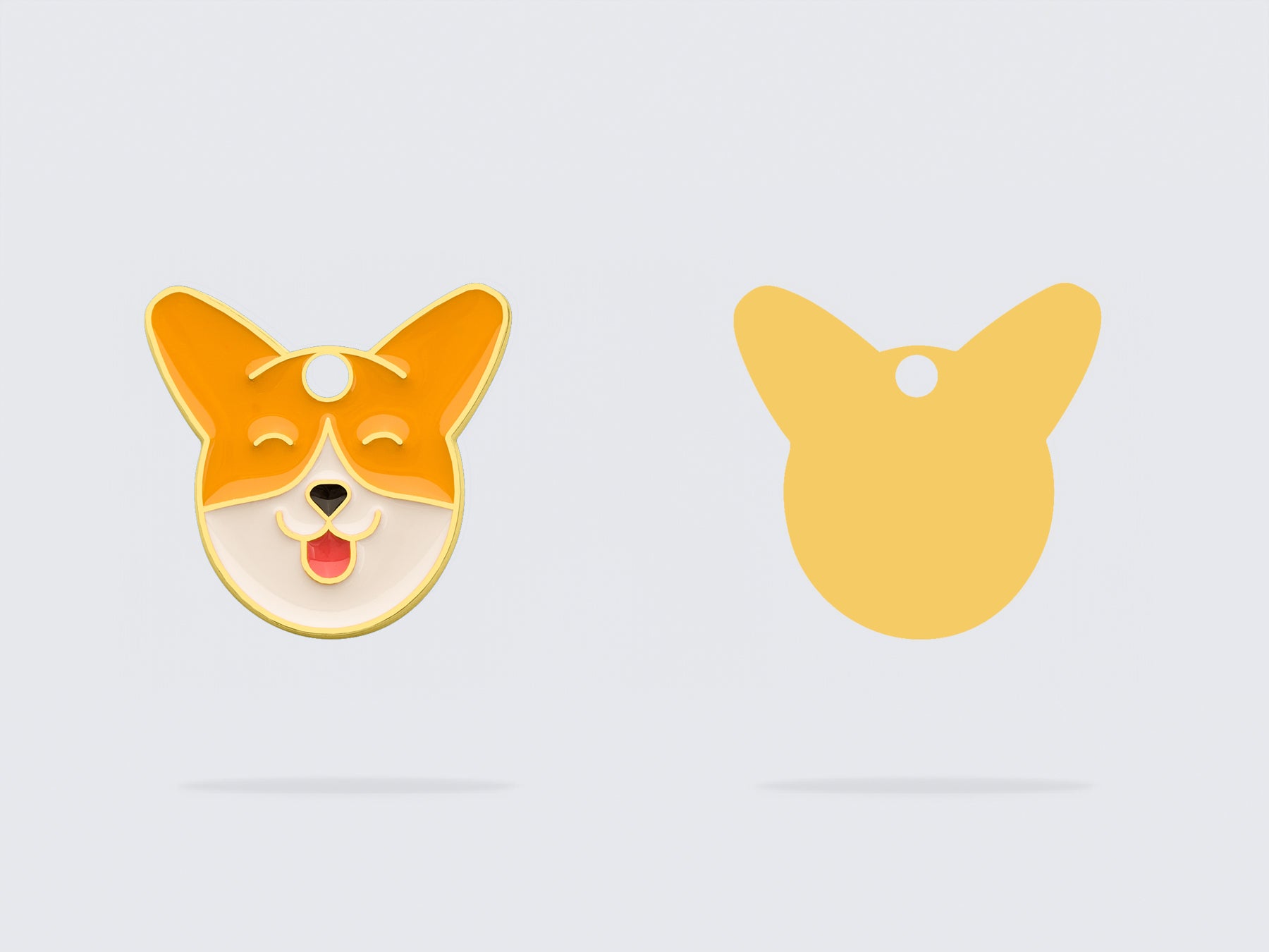 Médaille corgi pour chien