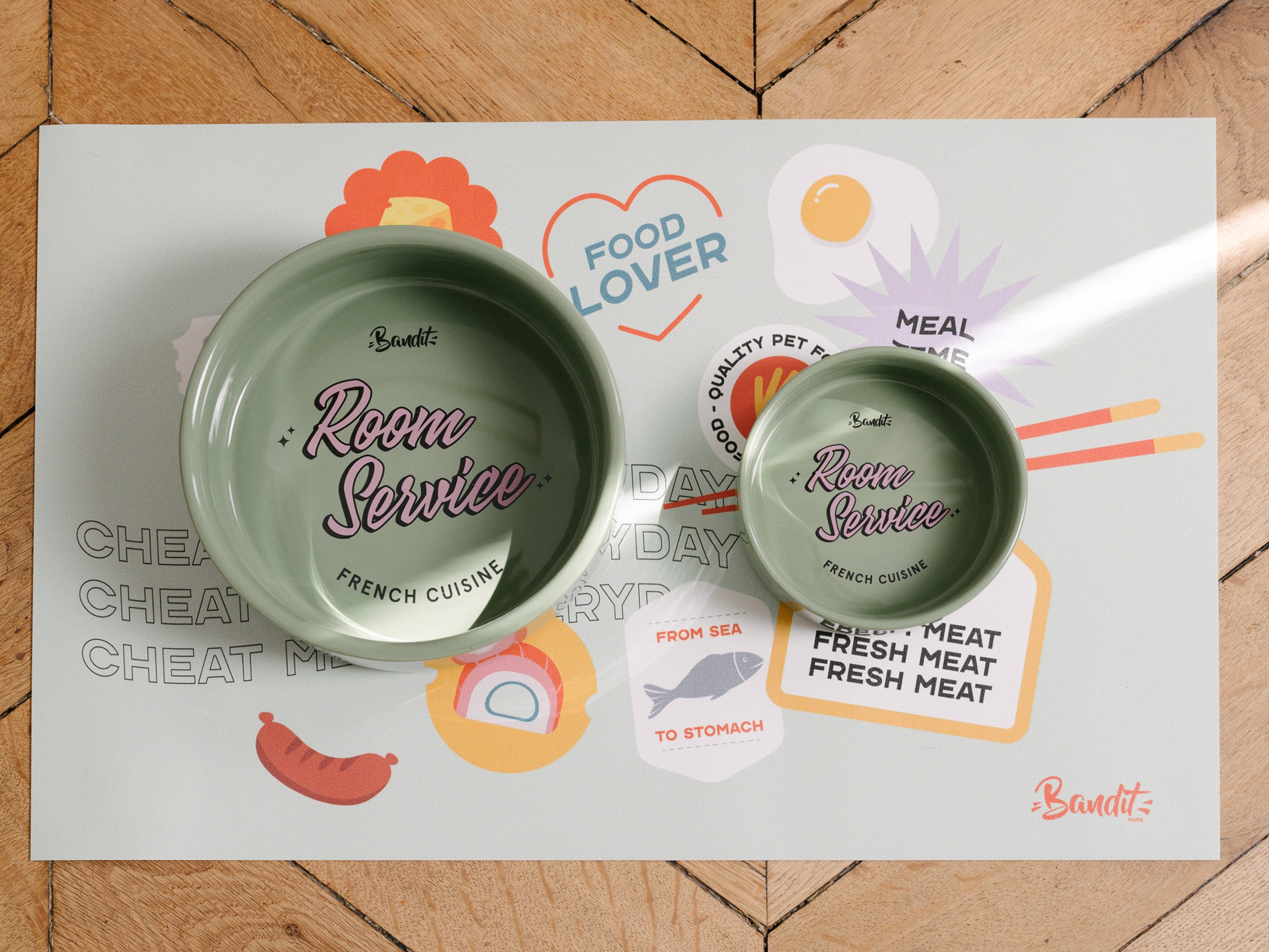 Gamelle verte pour chien & chat