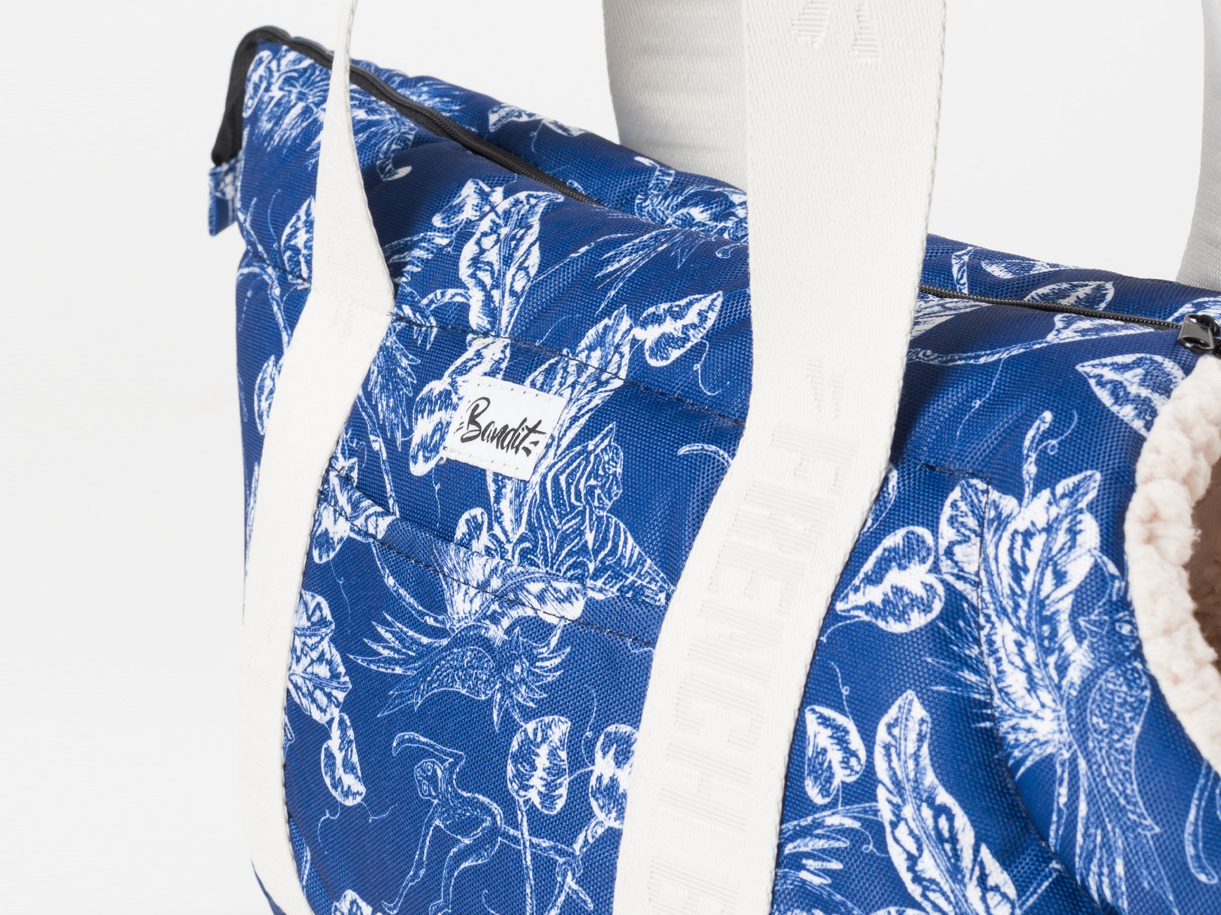 Sac pour chien, motif exotique