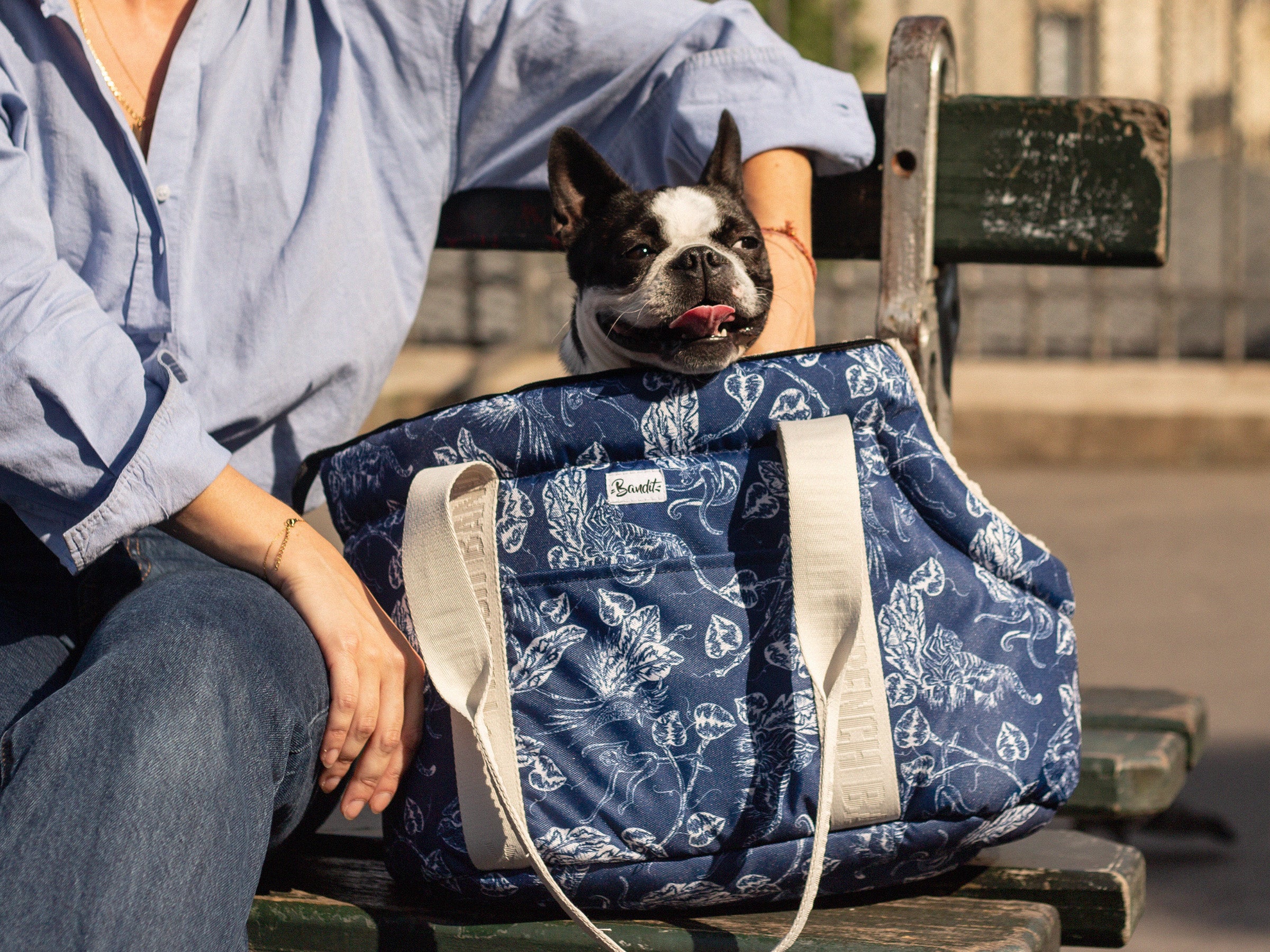 Sac pour chien, motif exotique