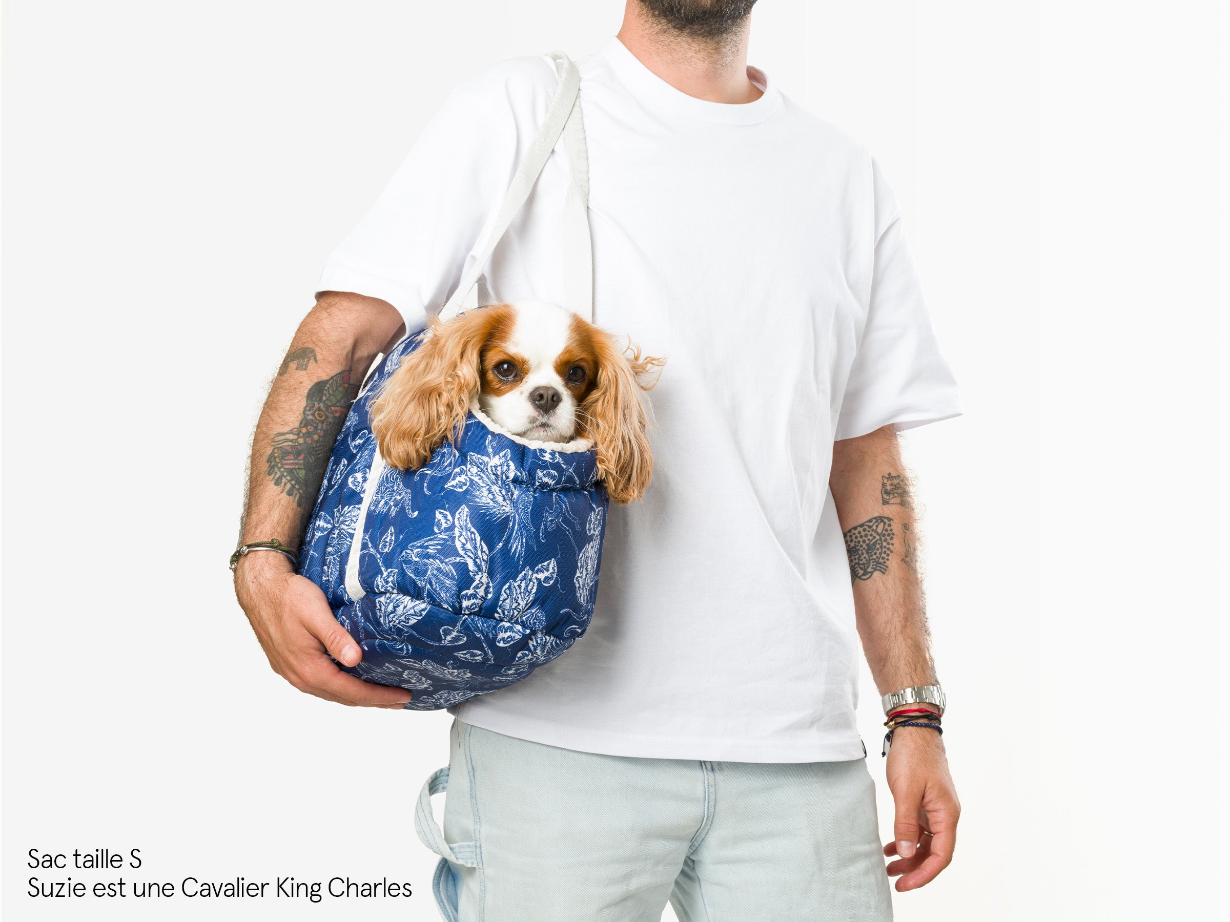 Sac pour chien, motif exotique