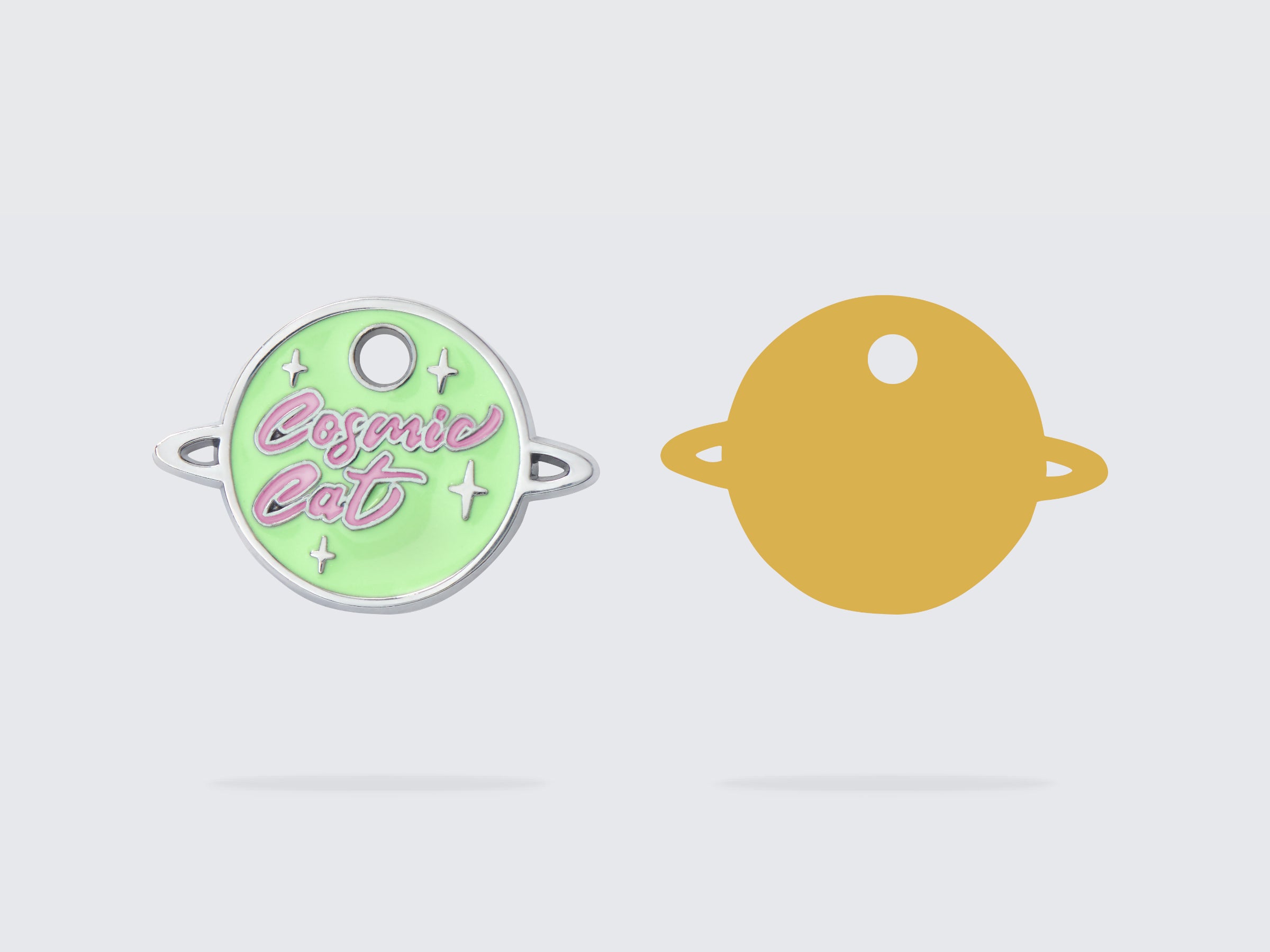 Médaille phosphorescente pour chat
