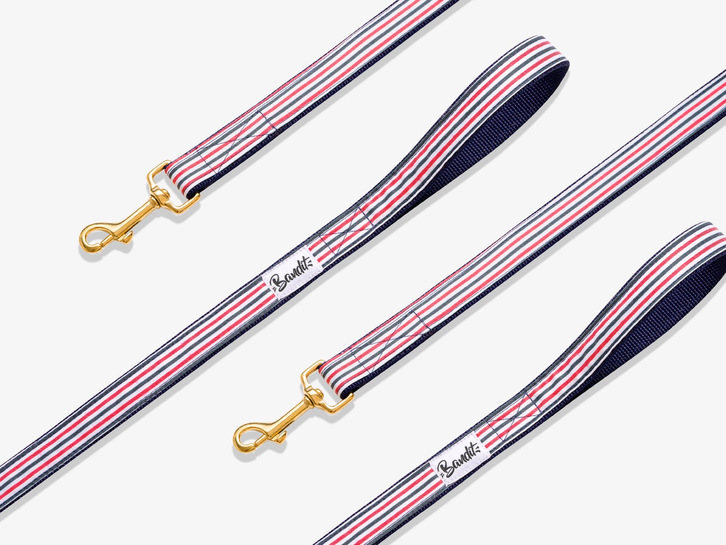 Laisse pour chien bleu blanc rouge