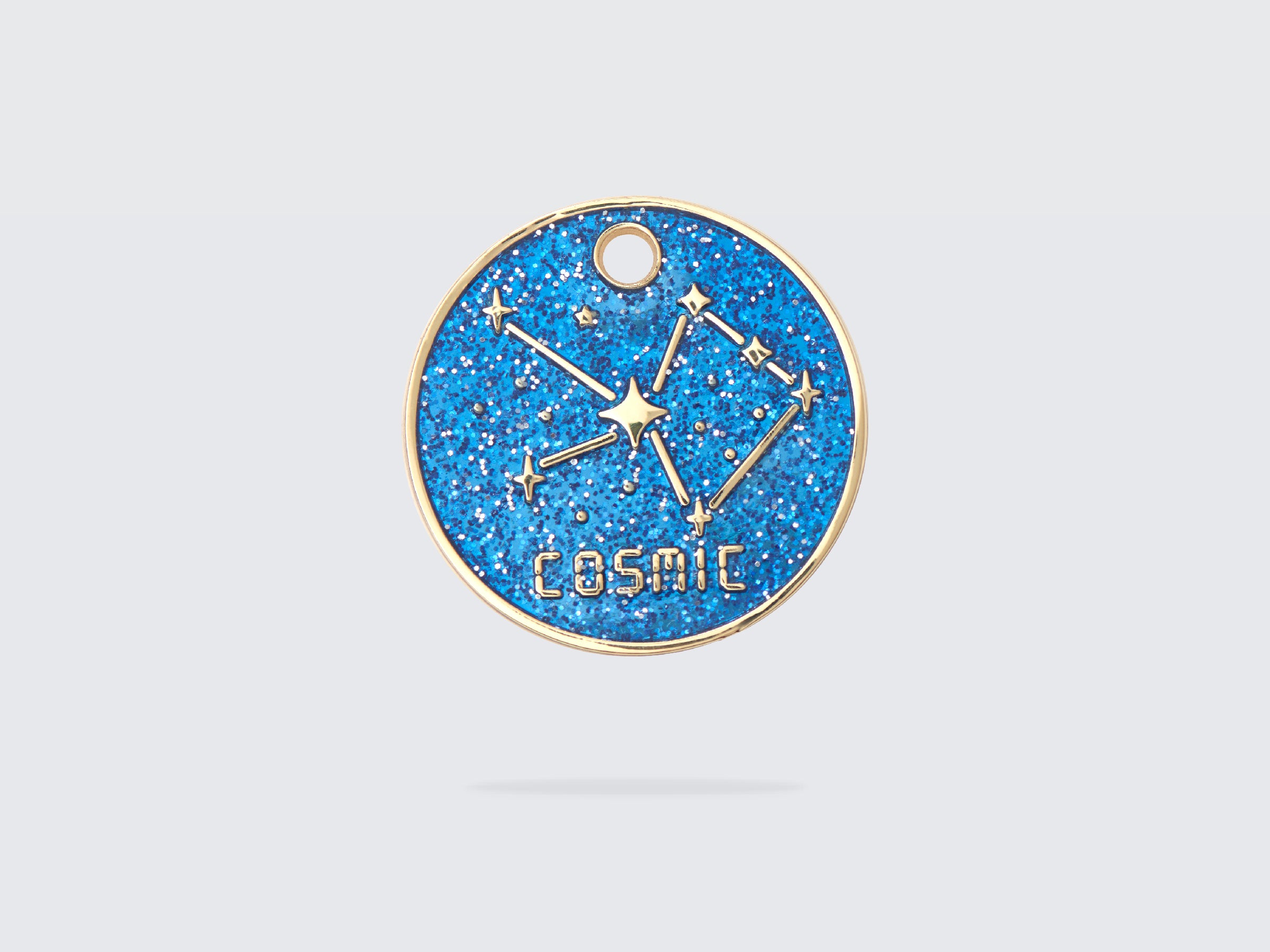 Médaille à paillettes pour chien