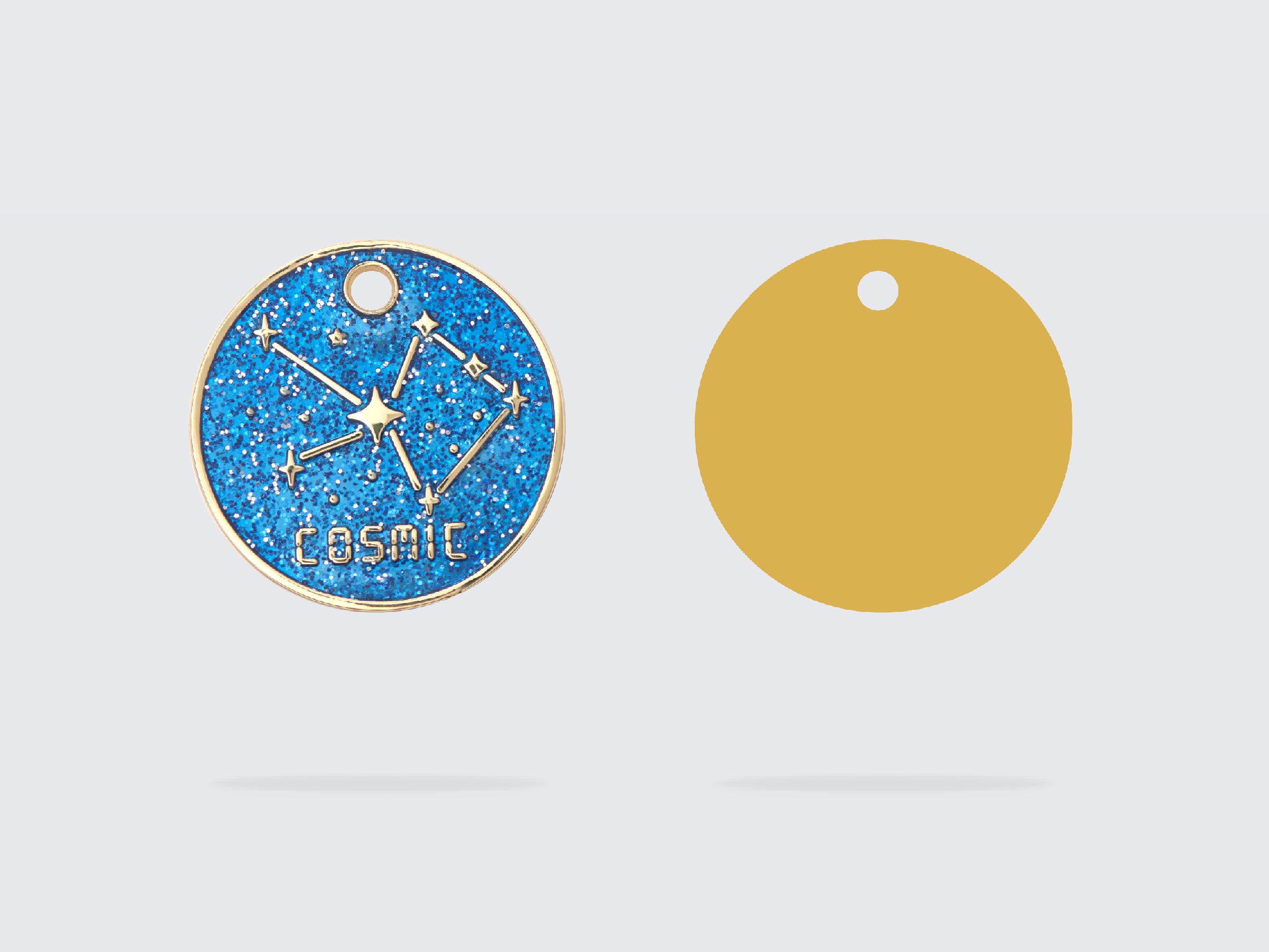 Médaille à paillettes pour chien