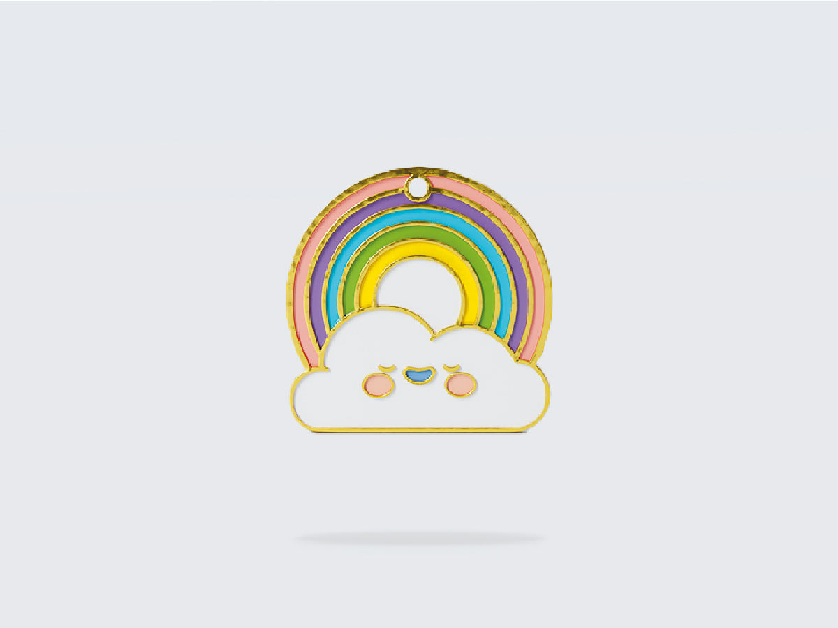 Médaille arc-en-ciel pour chien