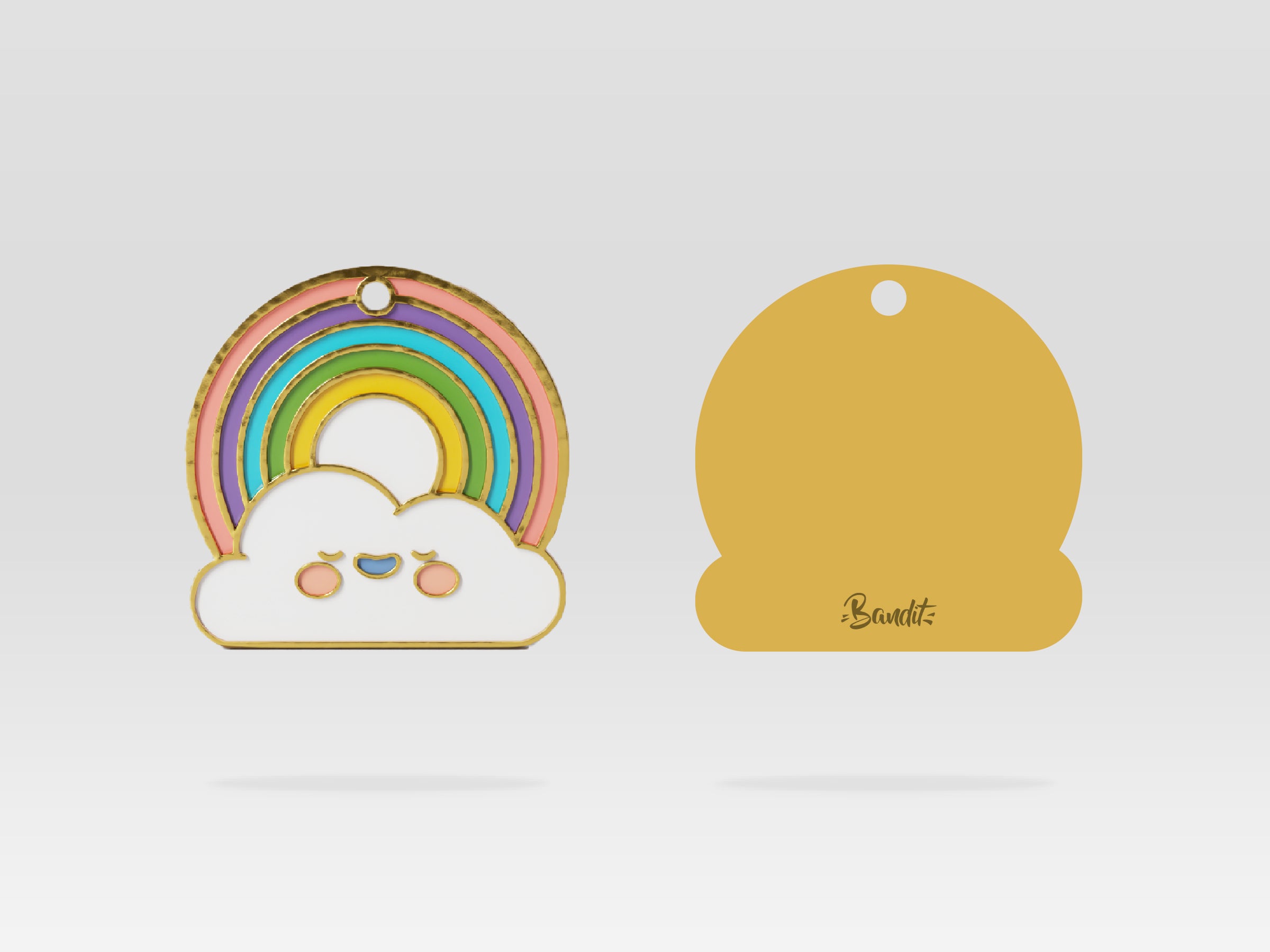 Médaille arc-en-ciel pour chien