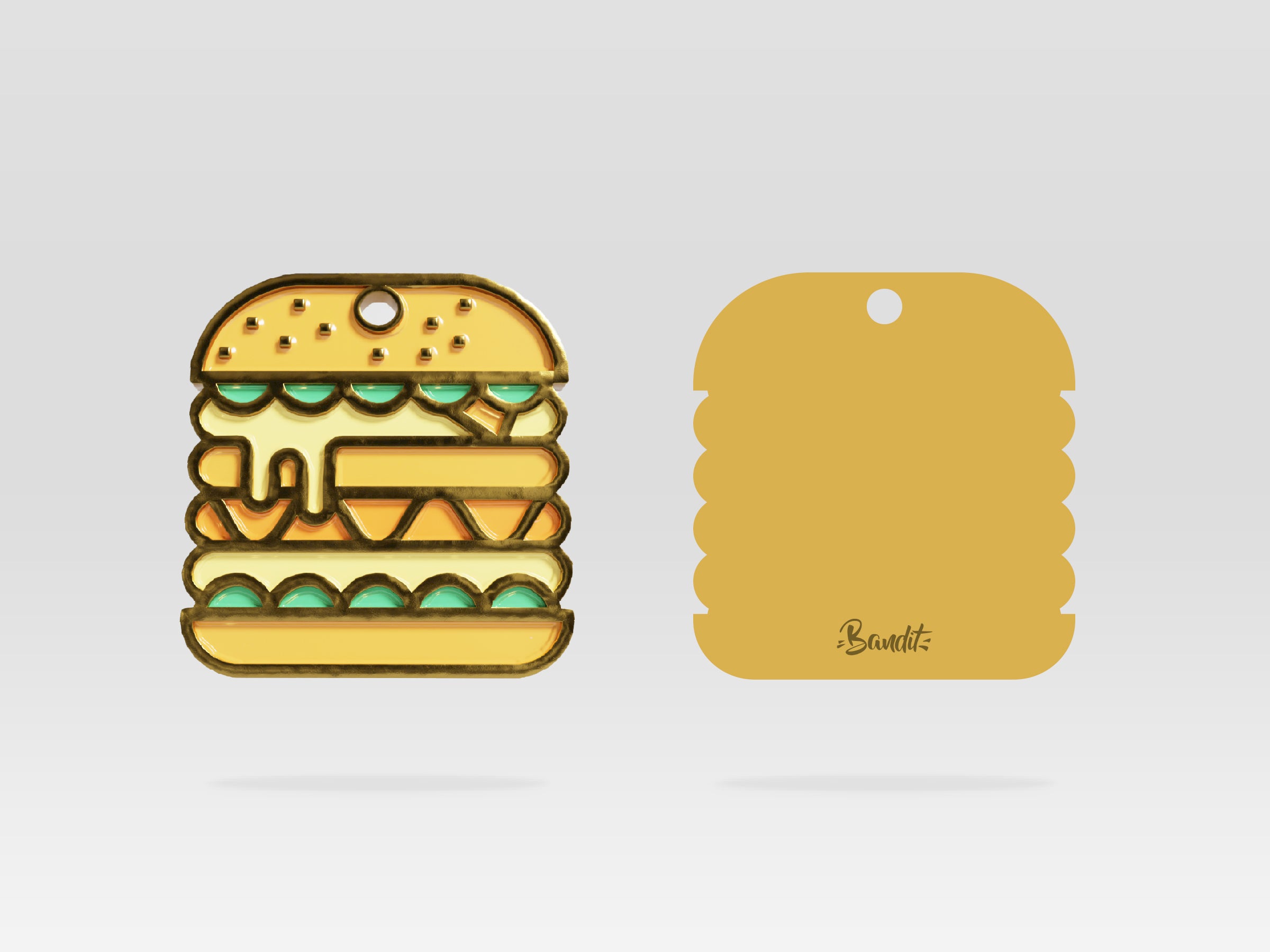 Médaille burger pour chien