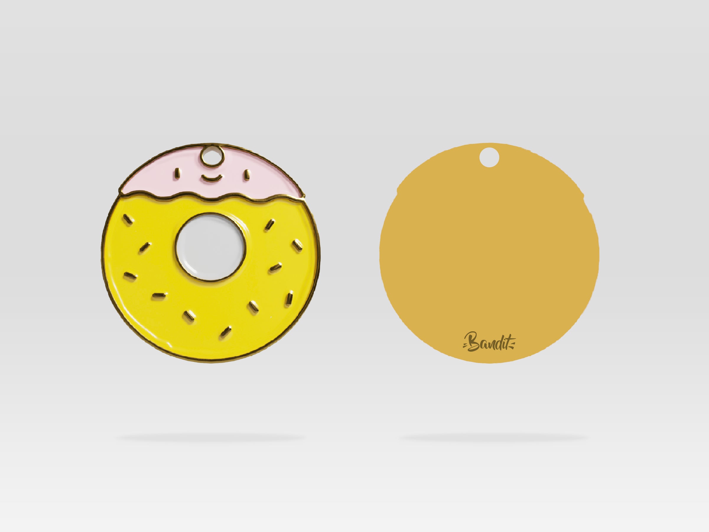Médaille donut pour chien