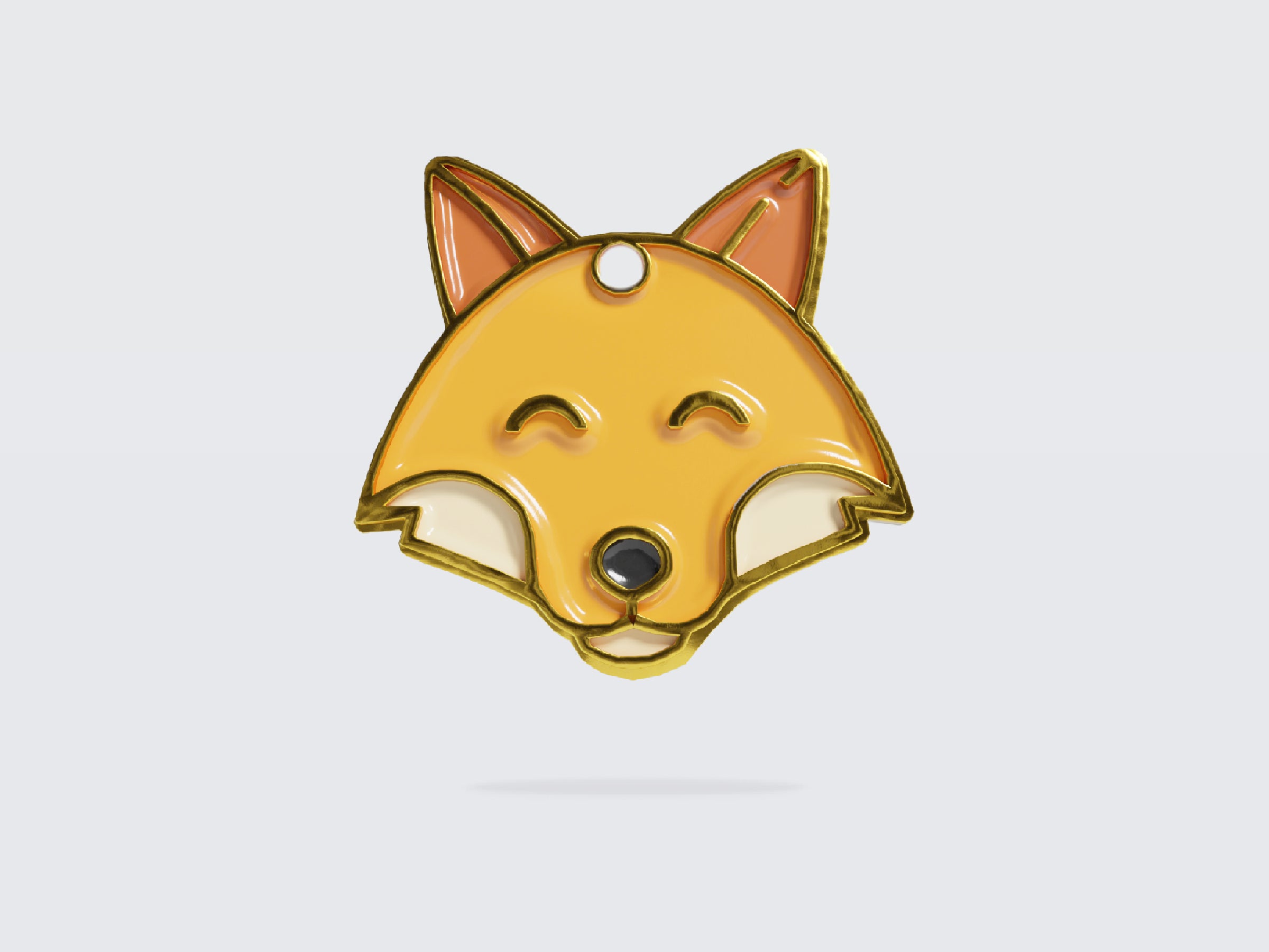 Médaille renard pour chien