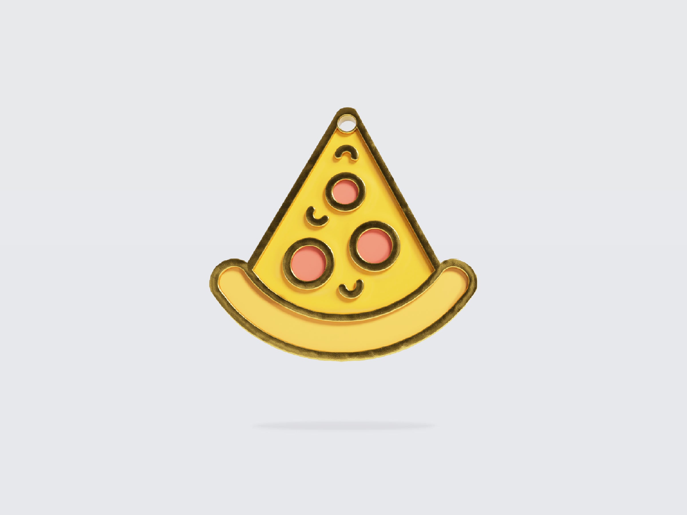 Médaille pizza pour chat