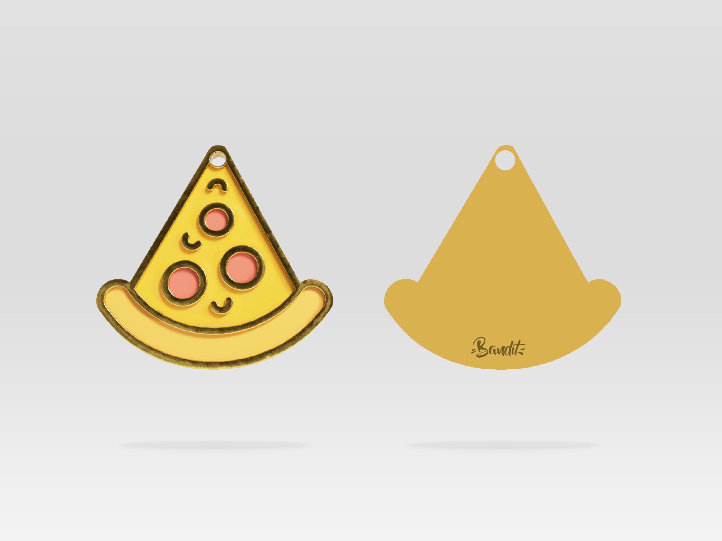 Médaille pizza pour chat