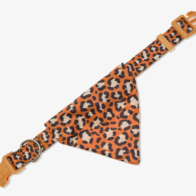 Bandana pour chien léopard foncé