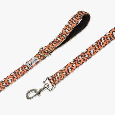 Laisse pour chien léopard foncé