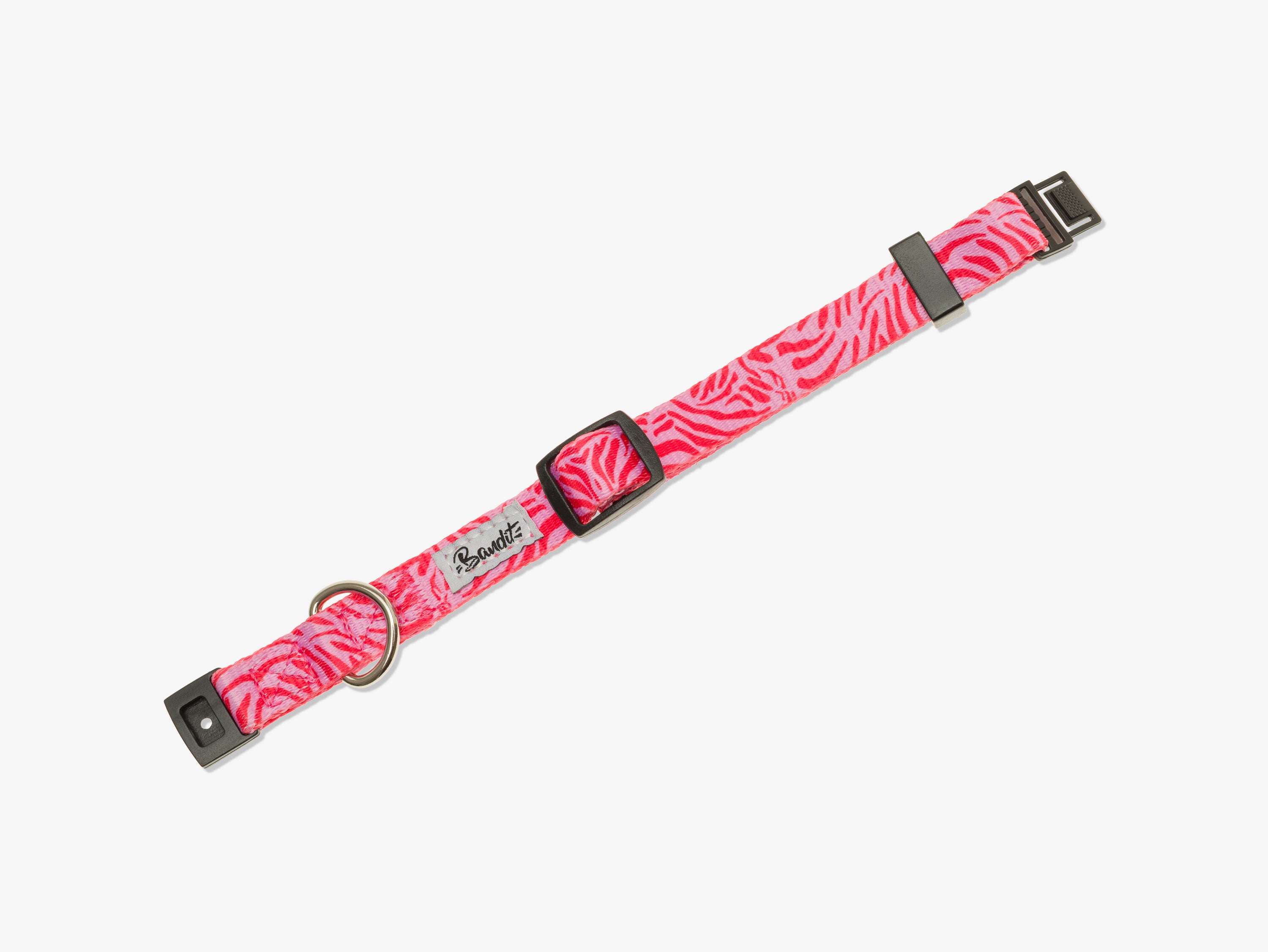 Collier pour chat zebre rose