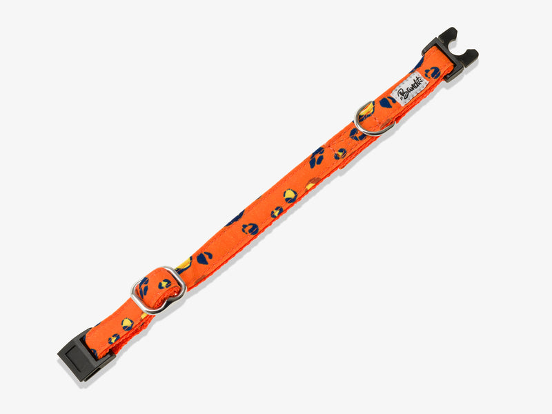 Collier pour chat léopard orange