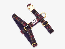 Harnais pour chien motif tartan