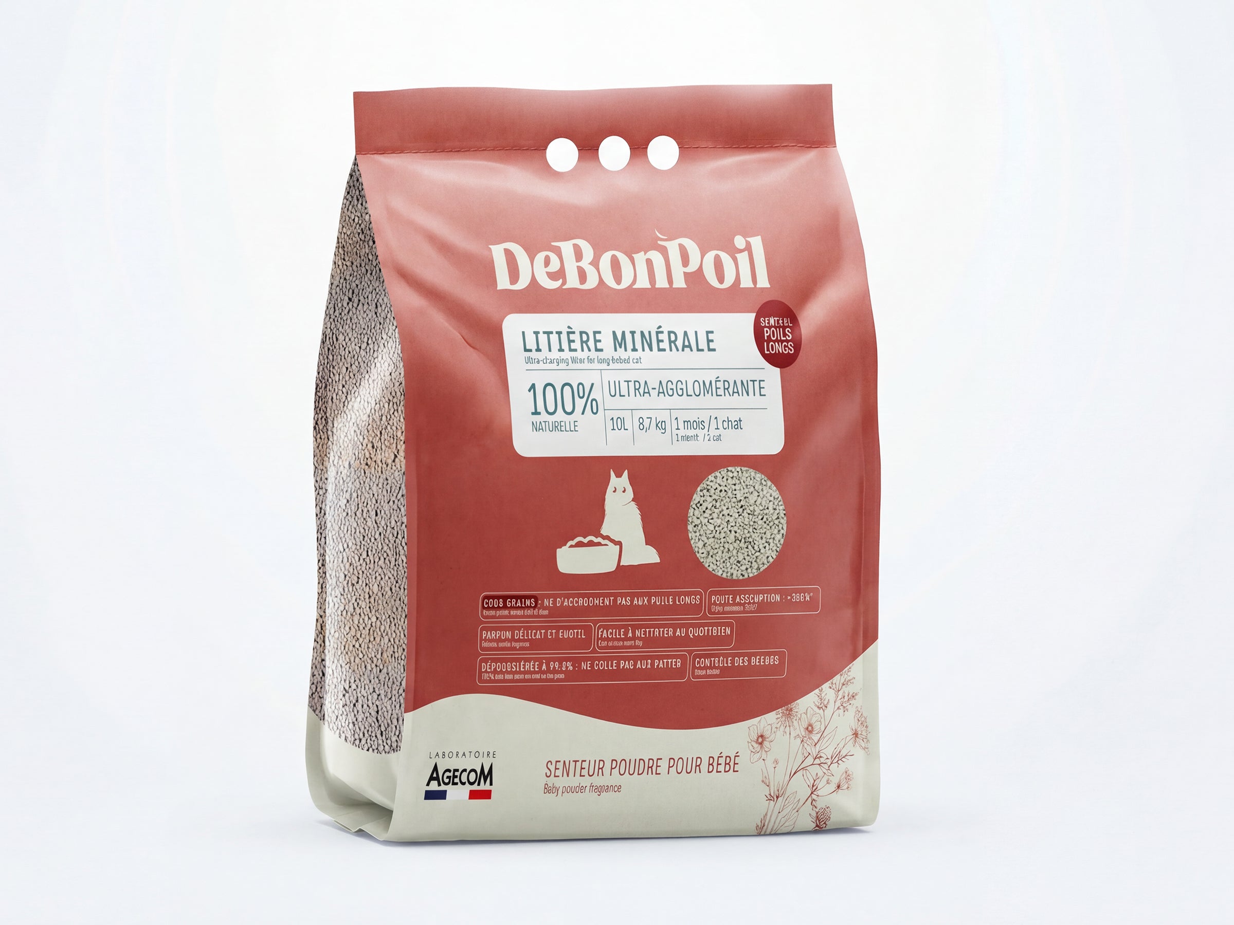 Litière minérale spéciale poils longs (x2)