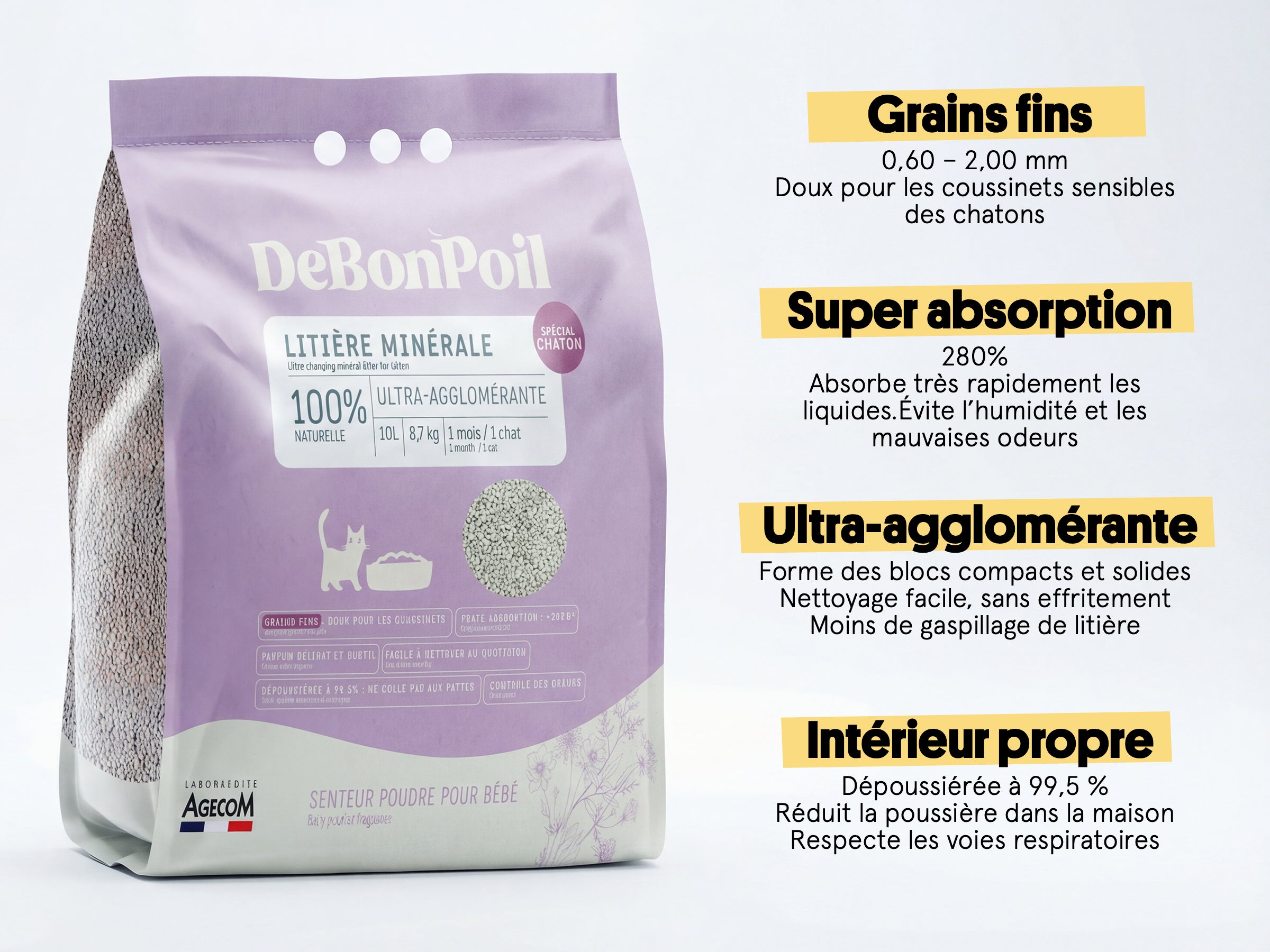 Litière minérale spéciale chaton (x2)