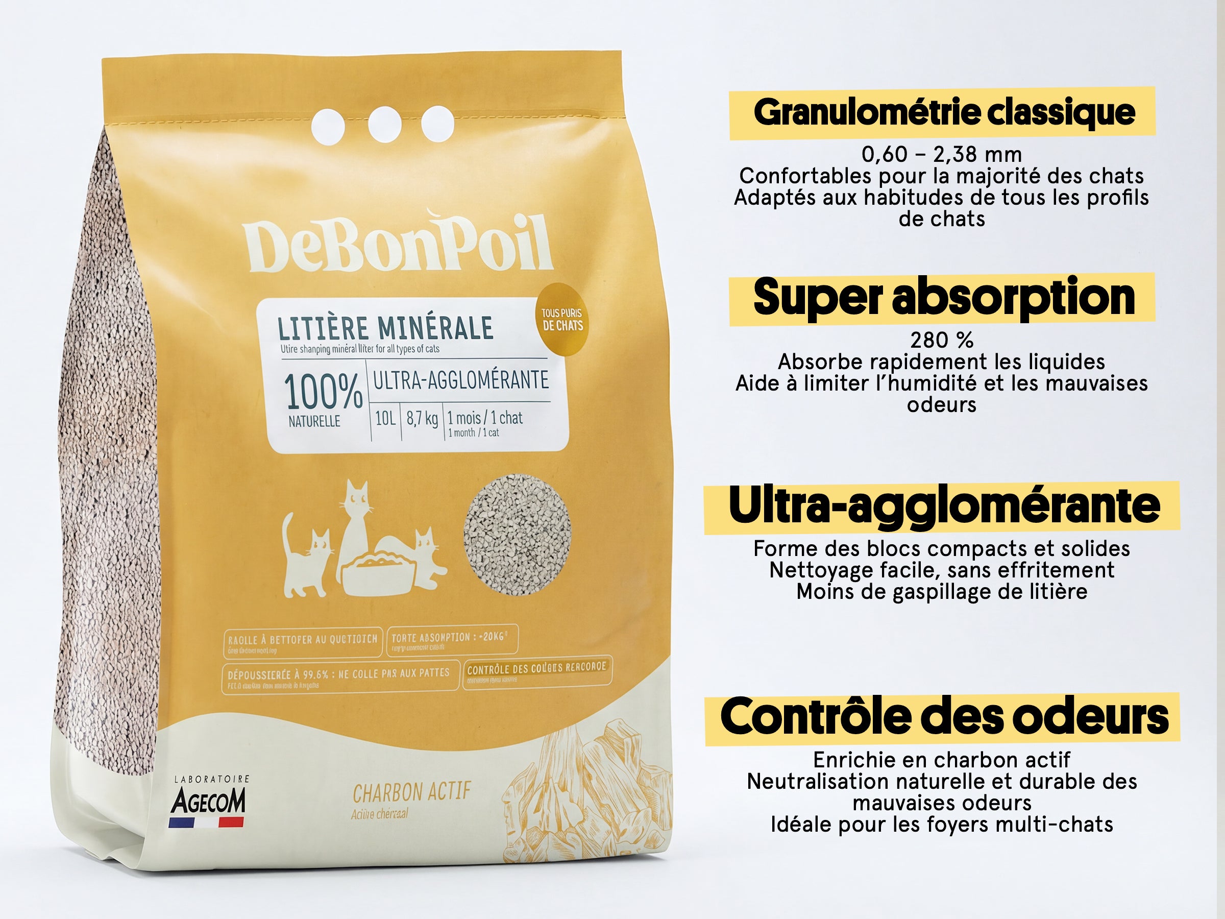 Litière minérale pour tous les chats (x2)